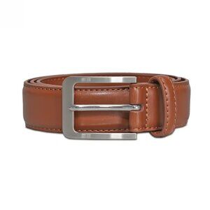 Men's State & Liberty Light Brown Solid Leather Belt Size 32-34